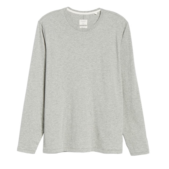 Rag & Bone Classic Long Sleeve Tee Heather Grey - Picture 3 of 16